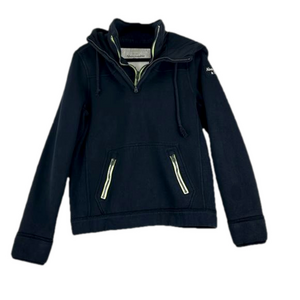 Abercrombie and Fitch Navy Blue and Green Thick Hoodie